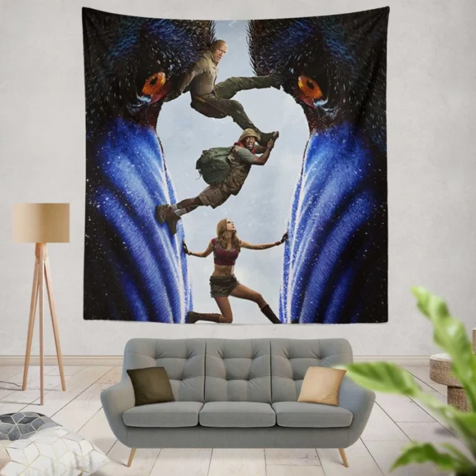 Jumanji The Next Level Movie Dwayne Johnson Kevin Hart Wall Hanging Tapestry