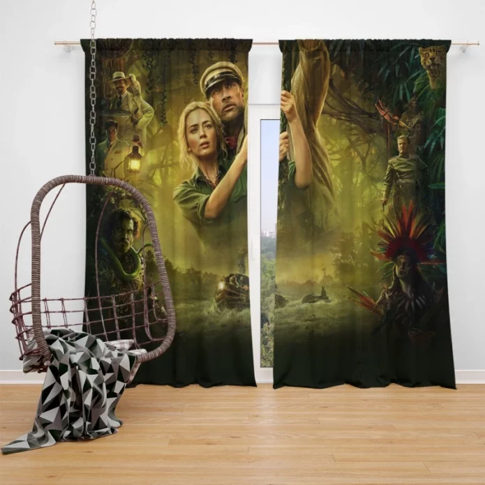 Jungle Cruise Movie Dwayne Johnson Emily Blunt Window Curtain