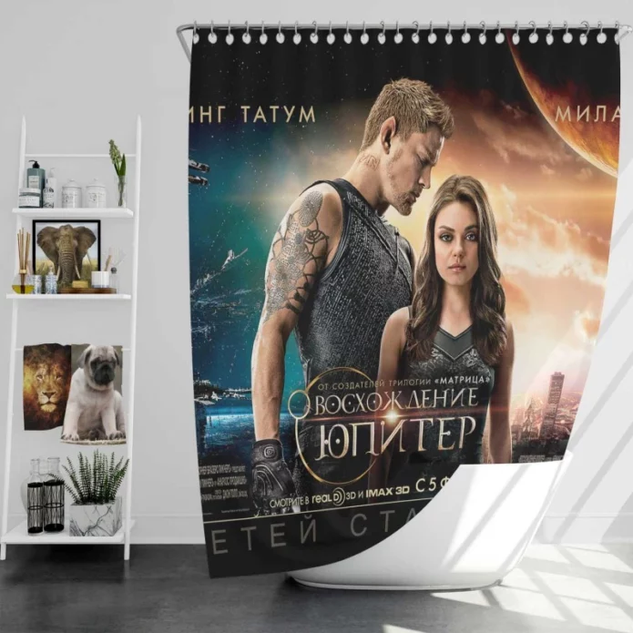 Jupiter Ascending Movie Mila Kunis Bath Shower Curtain