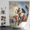 Justice Society World War II Movie Bath Shower Curtain