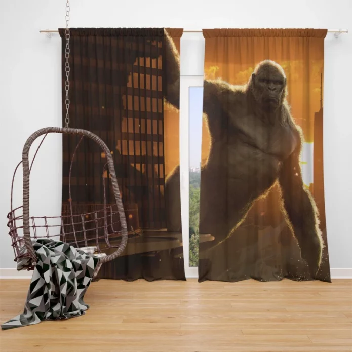 KONG VS GODZILLA Movie King Kong Window Curtain