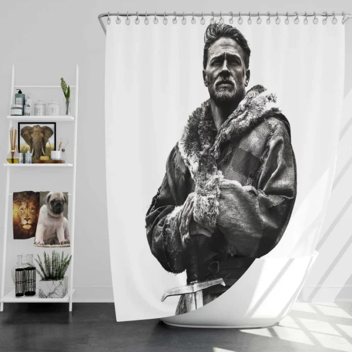 King Arthur Legend of the Sword Movie Charlie Hunnam Bath Shower Curtain