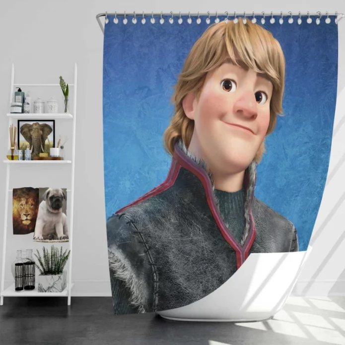 Kristoff in Frozen Disney Movie Bath Shower Curtain