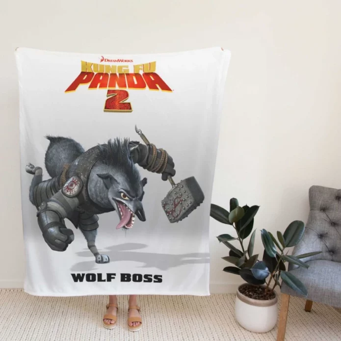 Kung Fu Panda 2 Movie Boss Wolf Fleece Blanket