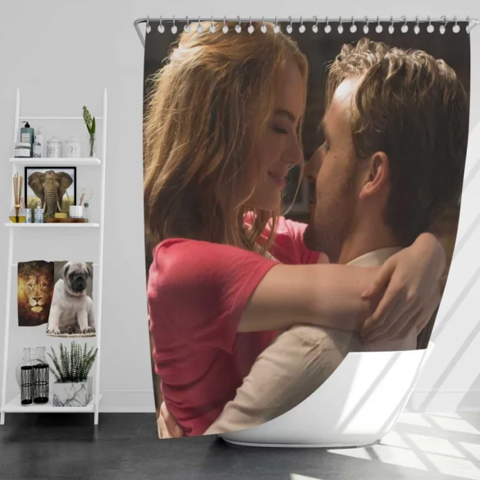 La La Land Movie Emma Stone Ryan Gosling Bath Shower Curtain