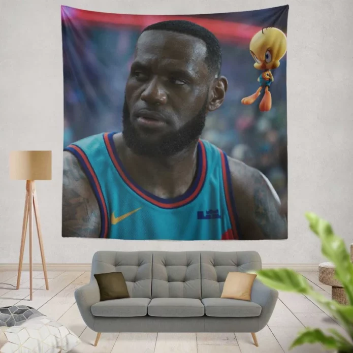 LeBron James Space Jam 2 Movie Wall Hanging Tapestry