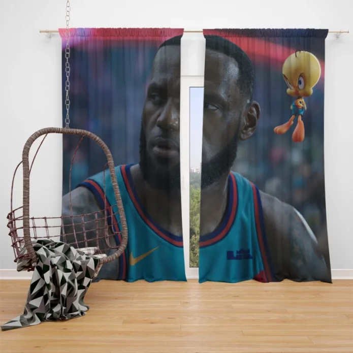 LeBron James Space Jam 2 Movie Window Curtain