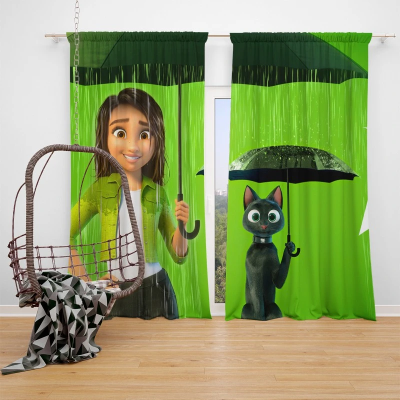 Luck Animated Fantasy Movie Window Curtain