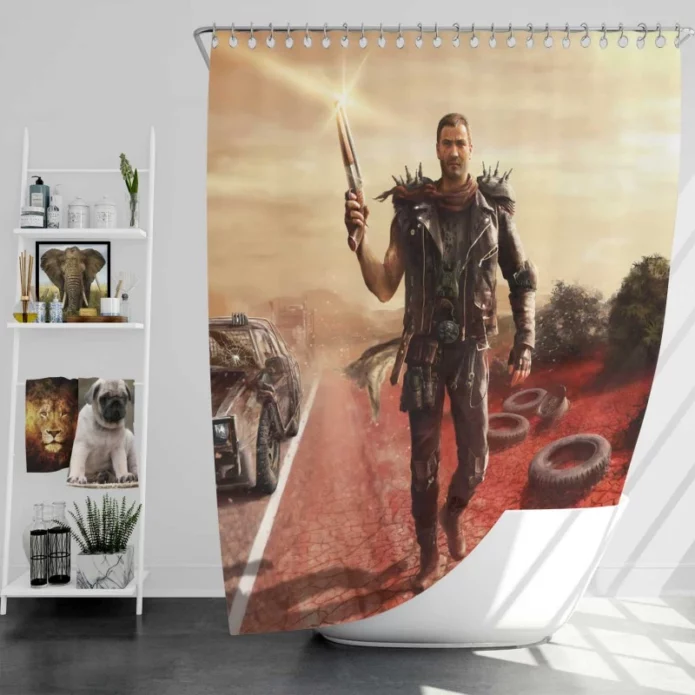 Mad Max Movie Post Apocalyptic Bath Shower Curtain