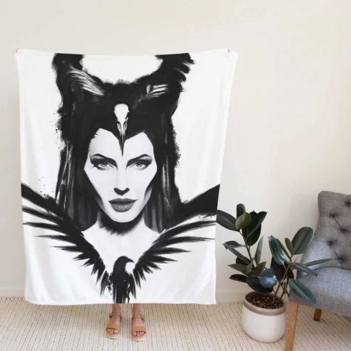 Maleficent Mistress of Evil Movie Angelina Jolie Fleece Blanket