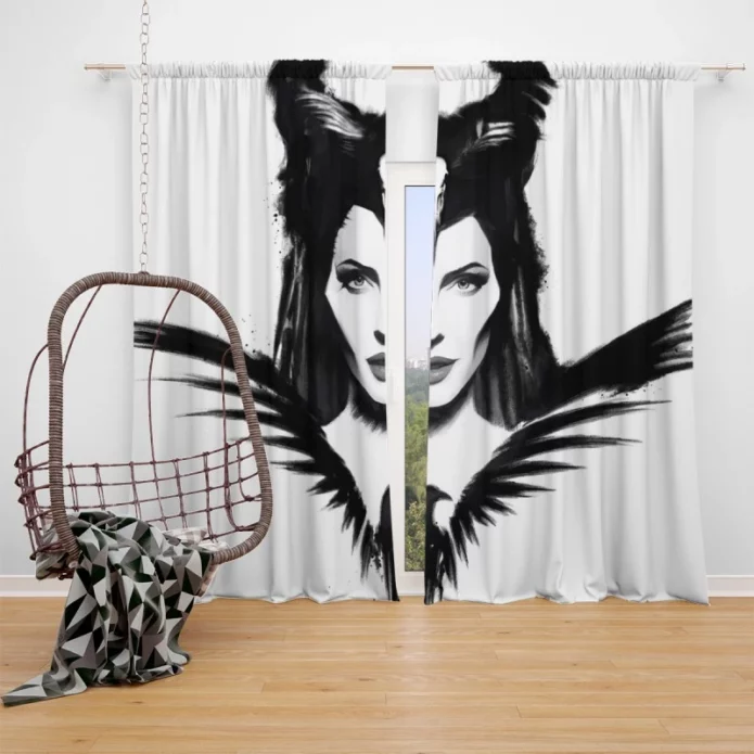 Maleficent Mistress of Evil Movie Angelina Jolie Window Curtain