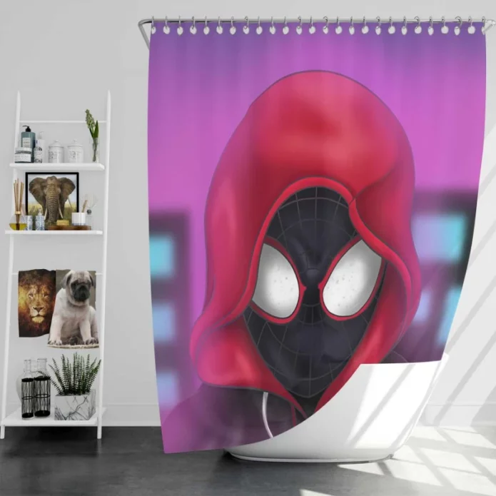 Marvel Cinematic Universe Miles Morales Comics Movie Bath Shower Curtain