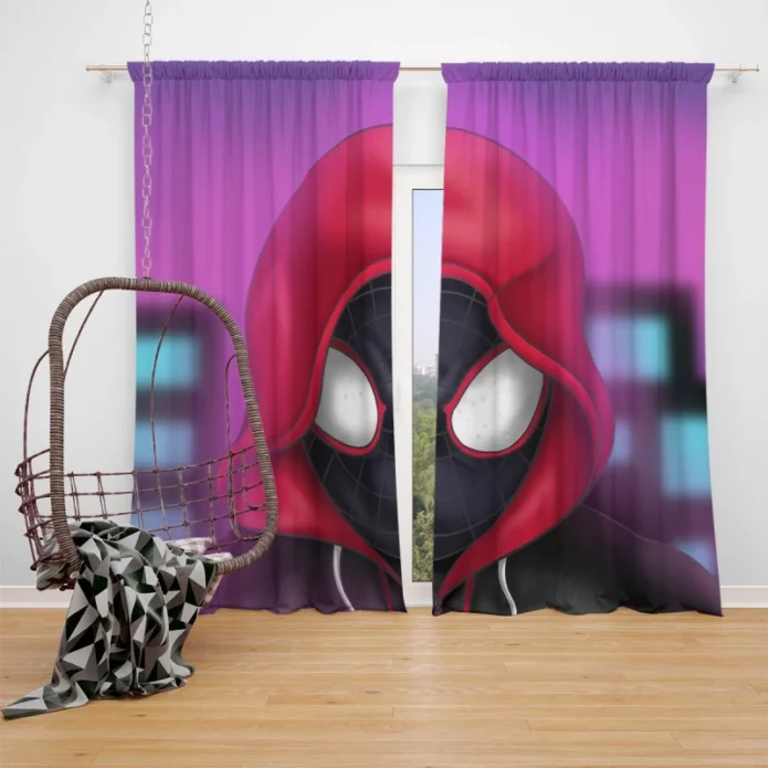 Marvel Cinematic Universe Miles Morales Comics Movie Window Curtain