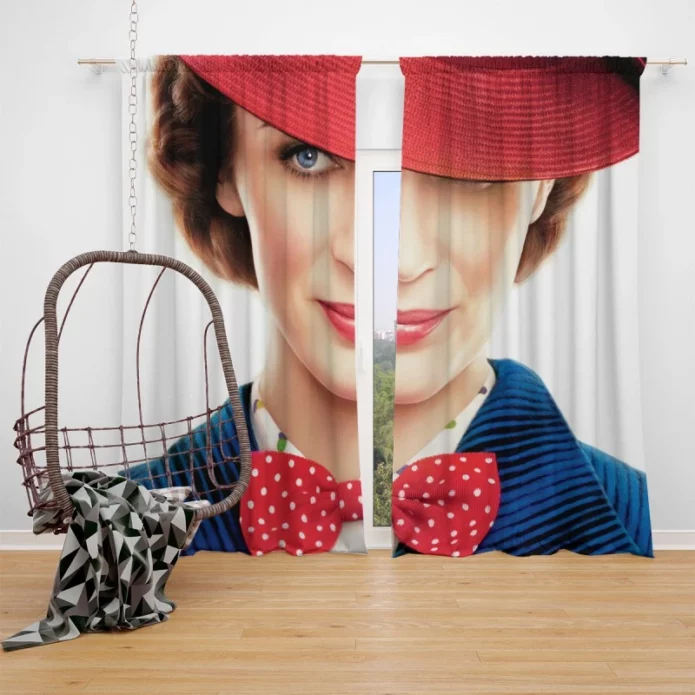 Mary Poppins Returns Movie Emily Blunt Mary Poppins Window Curtain