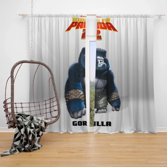 Master Gorilla in Kung Fu Panda 2 Movie Window Curtain