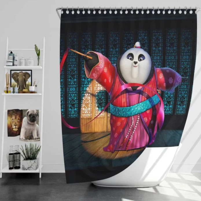 Mei Mei in Kung Fu Panda 3 Movie Bath Shower Curtain