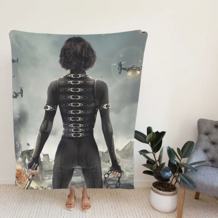 Milla Jovovich Resident Evil Afterlife Movie Fleece Blanket