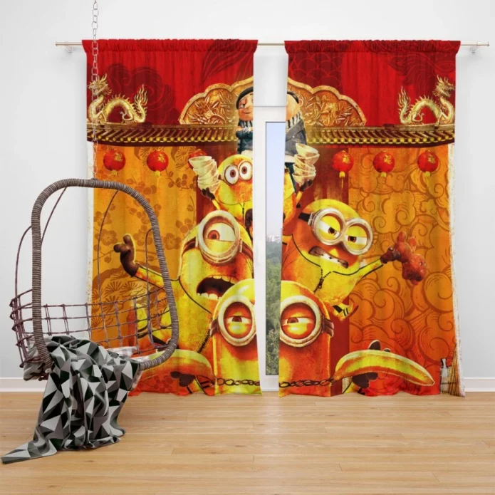 Minions The Rise of Gru Kids Movie Window Curtain