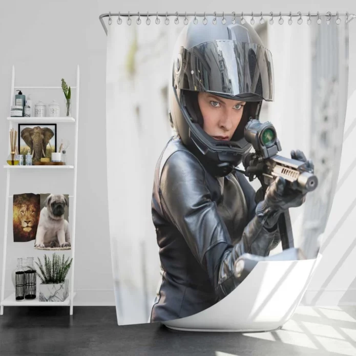 Mission Impossible Fallout Movie Ilsa Faust Rebecca Ferguson Bath Shower Curtain