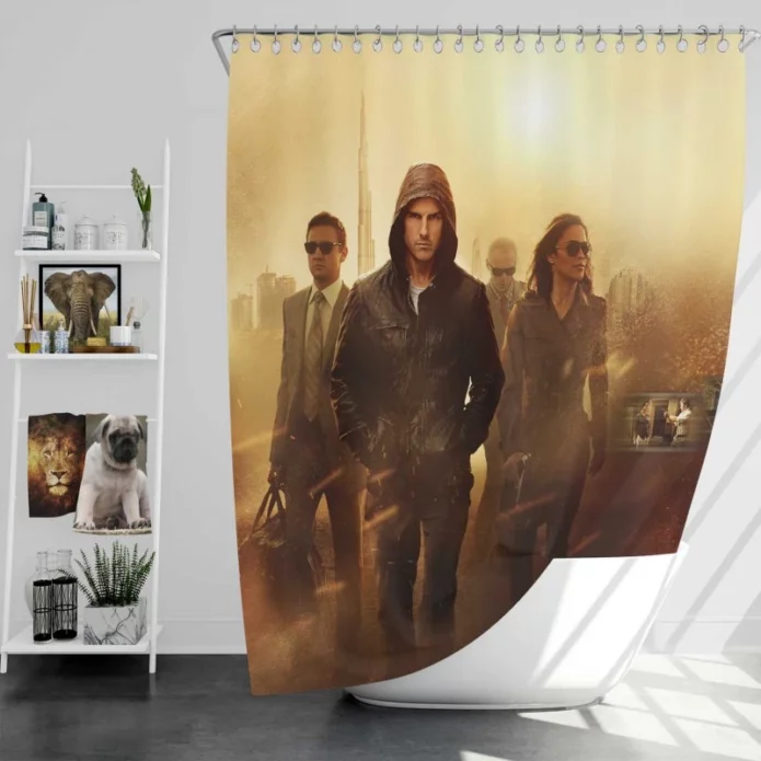 Mission Impossible Ghost Protocol Movie Bath Shower Curtain