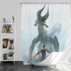 Monster Hunter Movie Milla Jovovich Black Diablos Bath Shower Curtain