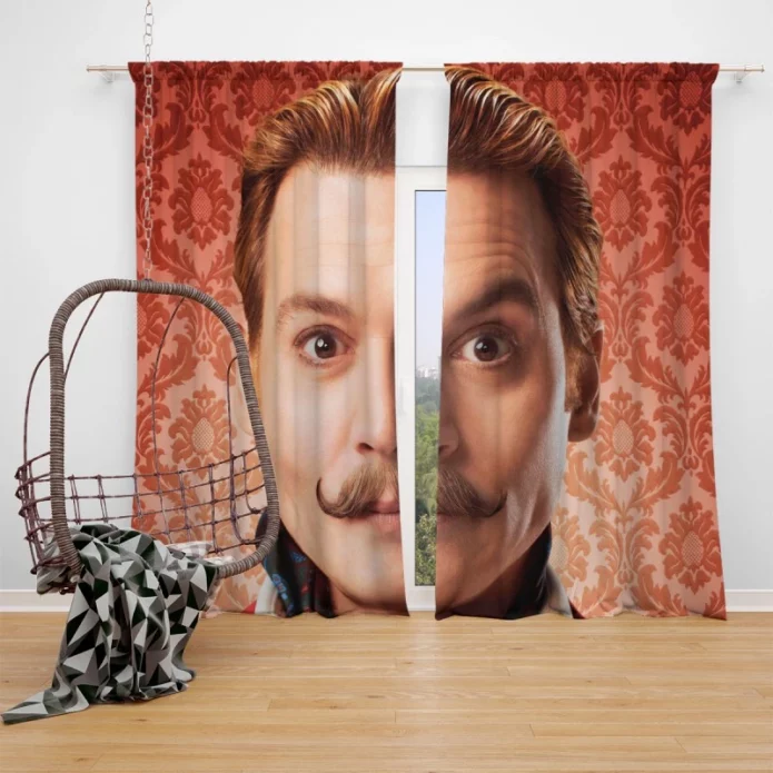 Mortdecai Movie Johnny Depp Window Curtain
