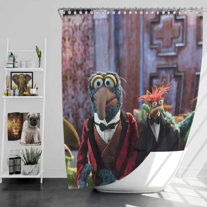 Muppets Haunted Mansion Movie Gonzo Frackles Bath Shower Curtain