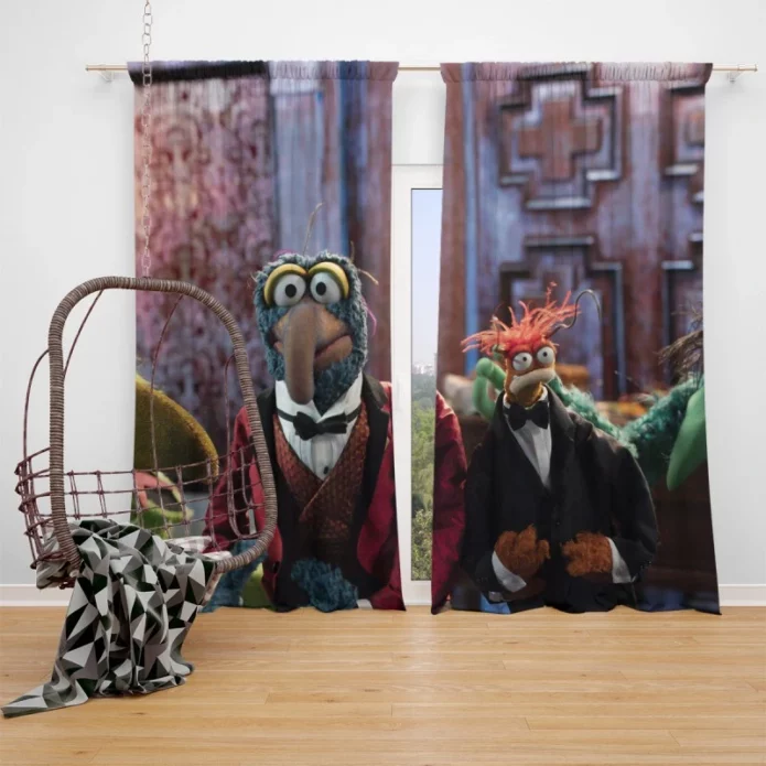 Muppets Haunted Mansion Movie Gonzo Frackles Window Curtain