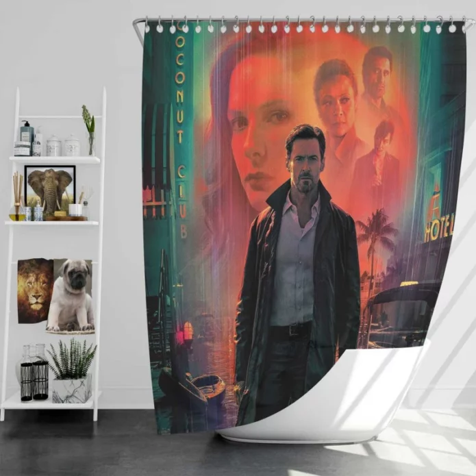 Nick Bannister Reminiscence Movie Hugh Jackman Bath Shower Curtain