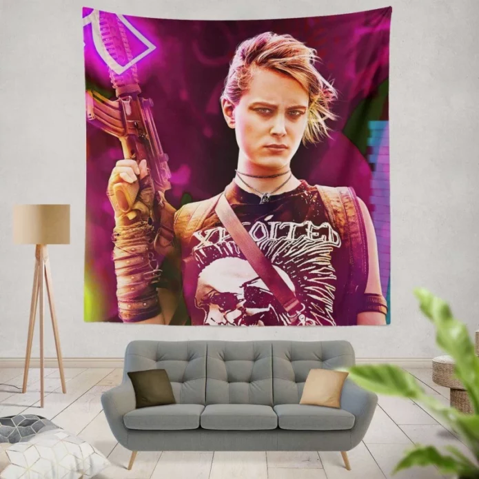 Nora Arnezeder as Lilly The Coyote in Army of the Dead Movie Wall Hanging Tapestry