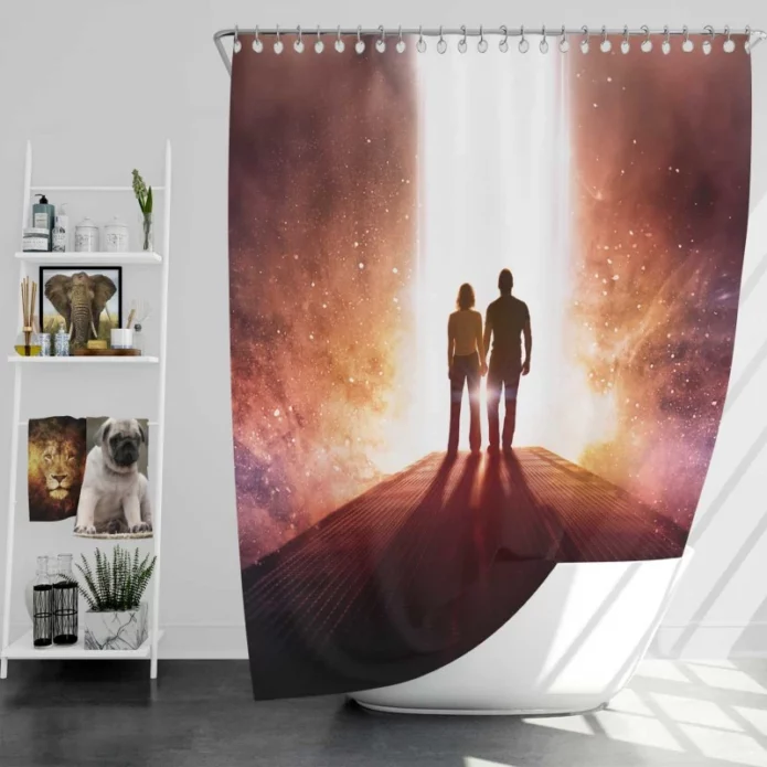 Passengers Movie Jennifer Lawrence Chris Pratt Bath Shower Curtain