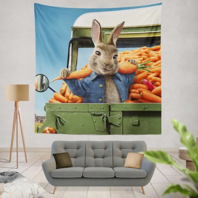 Peter Rabbit 2 The Runaway Movie Wall Hanging Tapestry