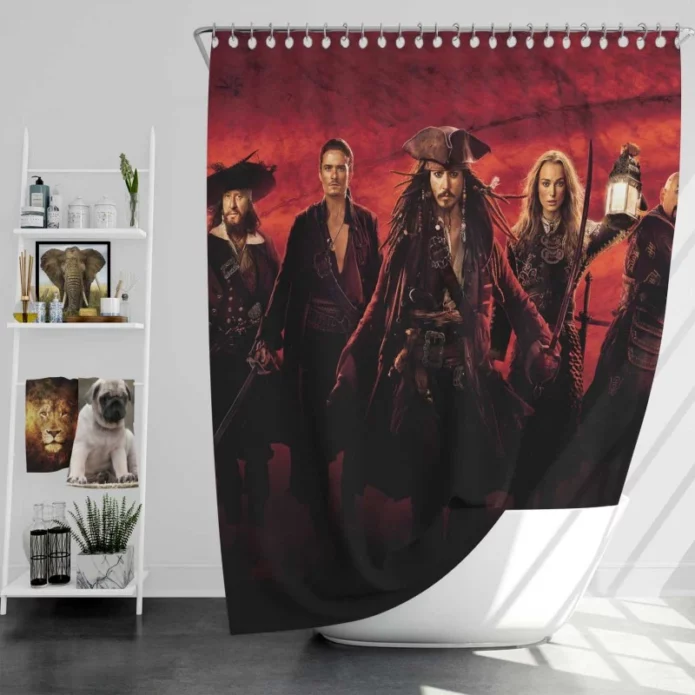 Pirates Of The Caribbean At Worlds End Movie Bath Shower Curtain