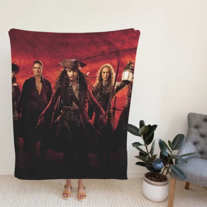 Pirates Of The Caribbean At Worlds End Movie Fleece Blanket