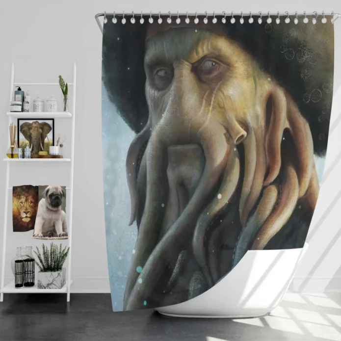 Pirates Of The Caribbean Movie Davy Jones Bath Shower Curtain