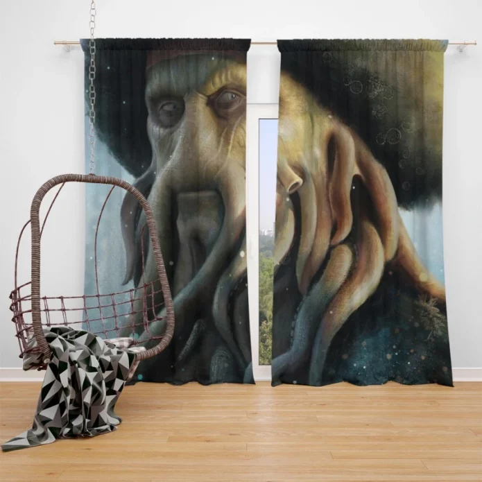 Pirates Of The Caribbean Movie Davy Jones Window Curtain