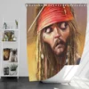 Pirates Of The Caribbean Movie Jack Sparrow Bath Shower Curtain