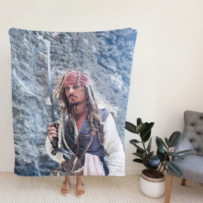 Pirates of the Caribbean On Stranger Tides Movie Jack Sparrow Fleece Blanket
