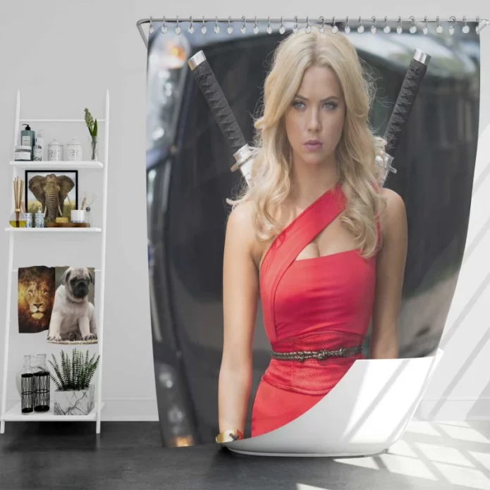 Pixels Movie Ashley Benson Bath Shower Curtain