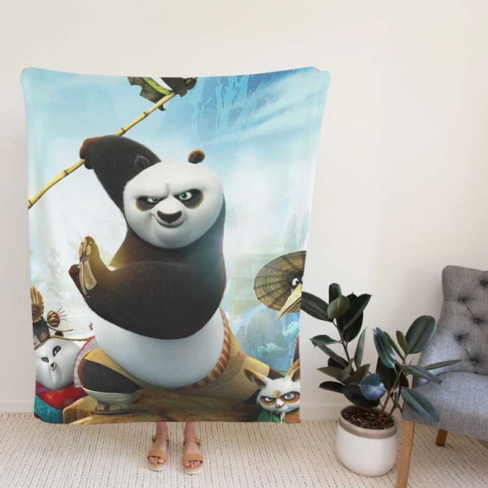 Po in Kung Fu Panda 3 Movie Fleece Blanket