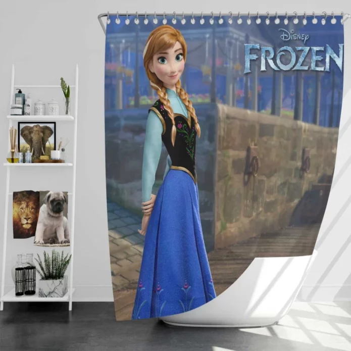 Princess Anna in Disney Frozen Movie Bath Shower Curtain