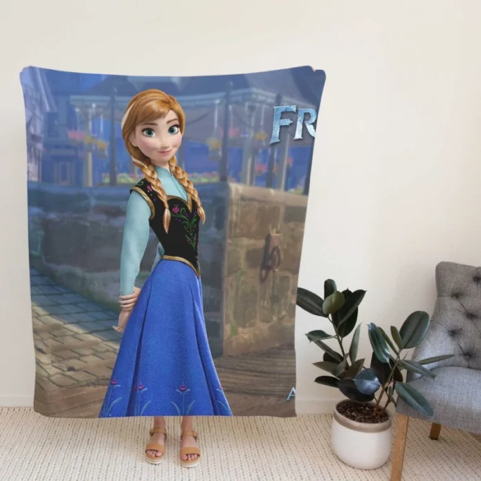 Princess Anna in Disney Frozen Movie Fleece Blanket