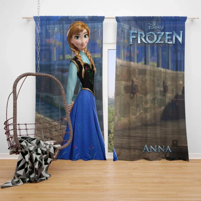 Princess Anna in Disney Frozen Movie Window Curtain