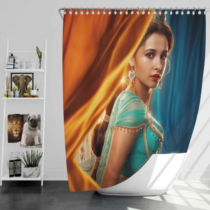 Princess Jamine Naomi Scott in Aladdin Movie Bath Shower Curtain