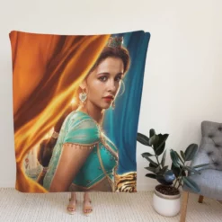 Princess Jamine Naomi Scott in Aladdin Movie Fleece Blanket