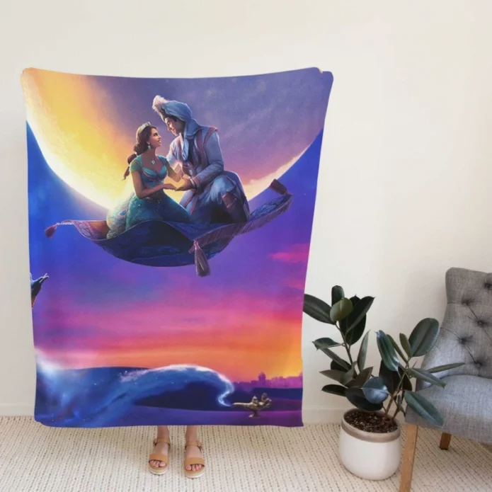 Princess Jasmine Will Smith In Aladdin Movie Fleece Blanket