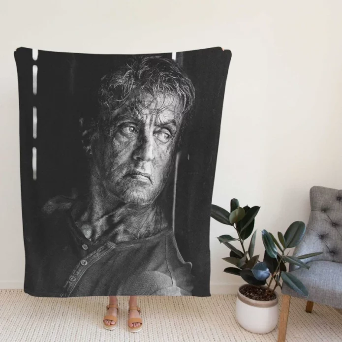Rambo Last Blood Movie Sylvester Stallone Fleece Blanket