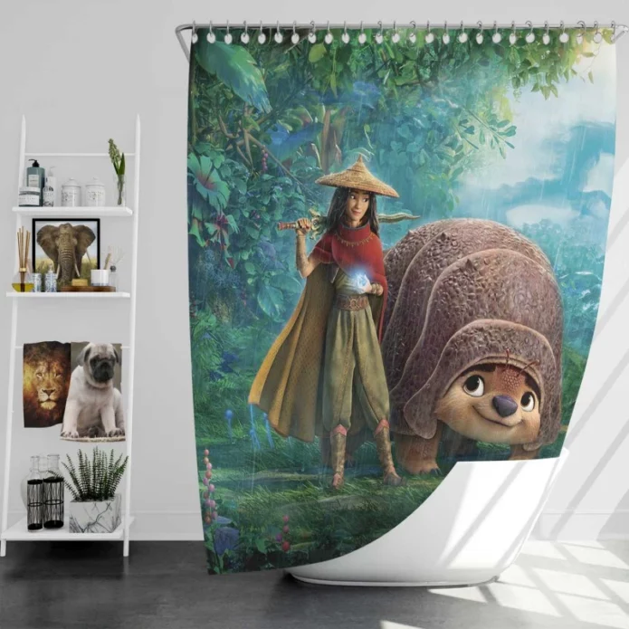 Raya and the Last Dragon Movie Bath Shower Curtain