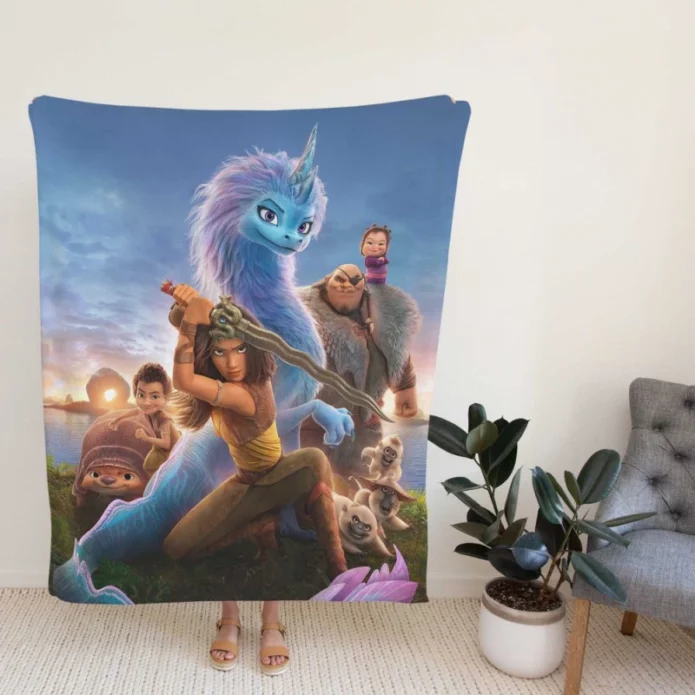 Raya and the Last Dragon Movie Sisu Tuk Tuk Fleece Blanket