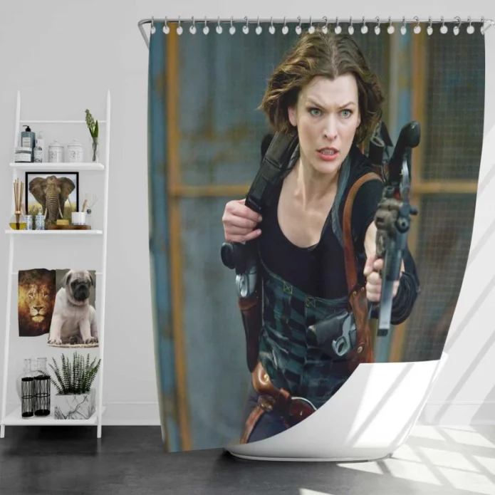 Resident Evil Afterlife Movie Bath Shower Curtain